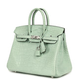 Hermes Birkin 25 Vert D'Eau Matte Alligator Palladium Hardware - Thumbnail View 5