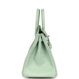 Hermes Birkin 25 Vert D'Eau Matte Alligator Palladium Hardware - Thumbnail View 3