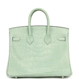 Hermes Birkin 25 Vert D'Eau Matte Alligator Palladium Hardware - Thumbnail View 4