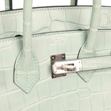 Hermes Birkin 25 Vert D'Eau Matte Alligator Palladium Hardware - Thumbnail View 7
