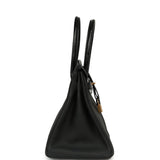Pre-owned Hermes Birkin 30 Black Togo, Matte Alligator Touch Rose Gold Hardware - Thumbnail View 3