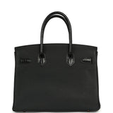Pre-owned Hermes Birkin 30 Black Togo, Matte Alligator Touch Rose Gold Hardware - Thumbnail View 4
