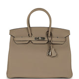 Hermes Birkin 35 Gris Tourterelle Togo Palladium Hardware - Thumbnail View 1