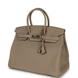 Hermes Birkin 35 Gris Tourterelle Togo Palladium Hardware - Thumbnail View 5