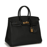 Pre-owned Hermes Birkin 25 Black Togo Gold Hardware - Thumbnail View 2