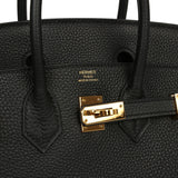 Pre-owned Hermes Birkin 25 Black Togo Gold Hardware - Thumbnail View 7