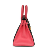 Hermes Special Order (HSS) Birkin 25 Bi-Color Black, Rose Azalee Epsom Brushed Gold Hardware - Thumbnail View 3