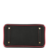 Hermes Special Order (HSS) Birkin 25 Bi-Color Black, Rose Azalee Epsom Brushed Gold Hardware - Thumbnail View 6