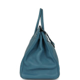 Pre-owned Hermes Birkin 40 Blue Jean Togo Palladium Hardware - Thumbnail View 3