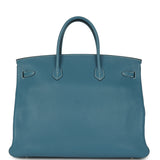 Pre-owned Hermes Birkin 40 Blue Jean Togo Palladium Hardware - Thumbnail View 4