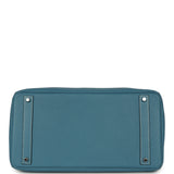Pre-owned Hermes Birkin 40 Blue Jean Togo Palladium Hardware - Thumbnail View 6