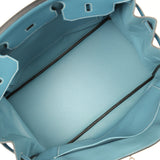 Pre-owned Hermes Birkin 40 Blue Jean Togo Palladium Hardware - Thumbnail View 8