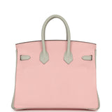 Hermes Special Order (HSS) Birkin 25 Rose Sakura, Gris Perle Chevre Mysore Rose Gold Hardware - Thumbnail View 4