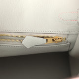 Hermes Special Order (HSS) Birkin 25 Rose Sakura, Gris Perle Chevre Mysore Rose Gold Hardware - Thumbnail View 9