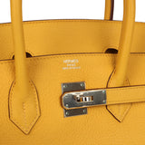 Pre-owned Hermes Birkin 35 Jaune Ambre Togo Palladium Hardware - Thumbnail View 7