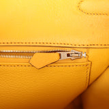Pre-owned Hermes Birkin 35 Jaune Ambre Togo Palladium Hardware - Thumbnail View 9