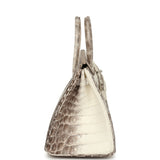 Hermes Birkin 25 Himalaya Niloticus Crocodile Palladium Hardware - Thumbnail View 3