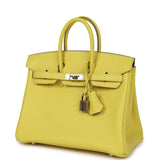 Hermes Birkin 25 Lime Verso Novillo Palladium Hardware - Thumbnail View 5