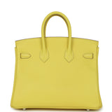 Hermes Birkin 25 Lime Verso Novillo Palladium Hardware - Thumbnail View 4