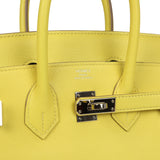 Hermes Birkin 25 Lime Verso Novillo Palladium Hardware - Thumbnail View 7