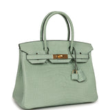 Hermes Birkin 30 Vert D'Eau Matte Alligator Gold Hardware - Thumbnail View 2