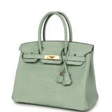 Hermes Birkin 30 Vert D'Eau Matte Alligator Gold Hardware - Thumbnail View 5
