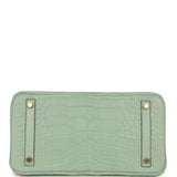 Hermes Birkin 30 Vert D'Eau Matte Alligator Gold Hardware - Thumbnail View 6