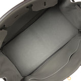 Pre-owned Hermes Birkin 35 Gris Meyer Togo Palladium Hardware - Thumbnail View 8