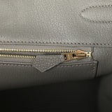 Pre-owned Hermes Birkin 35 Gris Meyer Togo Palladium Hardware - Thumbnail View 9