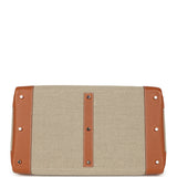 Pre-owned Hermes Birkin HAC 50 Gold Evercolor, Toile De Camp Palladium Hardware - Thumbnail View 6