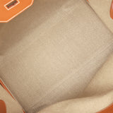 Pre-owned Hermes Birkin HAC 50 Gold Evercolor, Toile De Camp Palladium Hardware - Thumbnail View 8