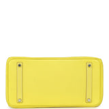 Pre-owned Hermes Birkin 35 Lime Candy Epsom Palladium Hardware - Thumbnail View 6