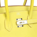 Pre-owned Hermes Birkin 35 Lime Candy Epsom Palladium Hardware - Thumbnail View 7