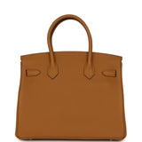 Hermes Birkin 30 Caramel Verso Togo Palladium Hardware - Thumbnail View 4