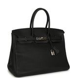 Pre-owned Hermes Birkin 35 Black Togo Palladium Hardware - Thumbnail View 2