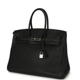 Pre-owned Hermes Birkin 35 Black Togo Palladium Hardware - Thumbnail View 5
