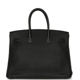 Pre-owned Hermes Birkin 35 Black Togo Palladium Hardware - Thumbnail View 4