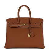 Hermes Birkin 35 Gold Togo Gold Hardware - Thumbnail View 1