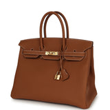 Hermes Birkin 35 Gold Togo Gold Hardware - Thumbnail View 5