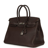 Vintage Hermes Birkin 35 Chocolate Togo Palladium Hardware - Thumbnail View 5