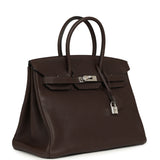 Vintage Hermes Birkin 35 Chocolate Togo Palladium Hardware - Thumbnail View 2