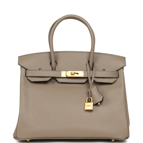 Hermes Special Order (HSS) Birkin 30 Gris Asphalt Verso Swift Brushed Gold Hardware