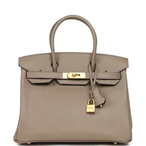 Hermes Special Order (HSS) Birkin 30 Gris Asphalt Verso Swift Brushed Gold Hardware