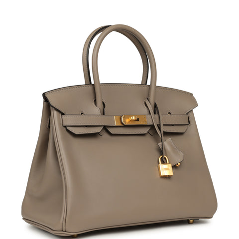 Hermes Special Order (HSS) Birkin 30 Gris Asphalt Verso Swift Brushed Gold Hardware