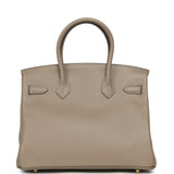 Hermes Special Order (HSS) Birkin 30 Gris Asphalt Verso Swift Brushed Gold Hardware - Thumbnail View 4