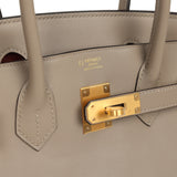 Hermes Special Order (HSS) Birkin 30 Gris Asphalt Verso Swift Brushed Gold Hardware - Thumbnail View 7