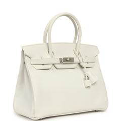 Vintage Hermes Birkin 30 White Epsom Palladium Hardware