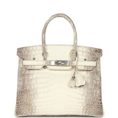 Hermes Birkin 30 Himalaya Niloticus Crocodile Palladium Hardware