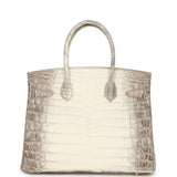 Hermes Birkin 30 Himalaya Niloticus Crocodile Palladium Hardware - Thumbnail View 4