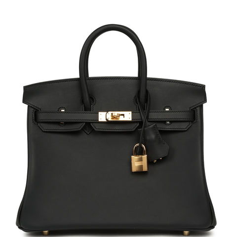 Hermes Birkin 25 Black Swift Gold Hardware